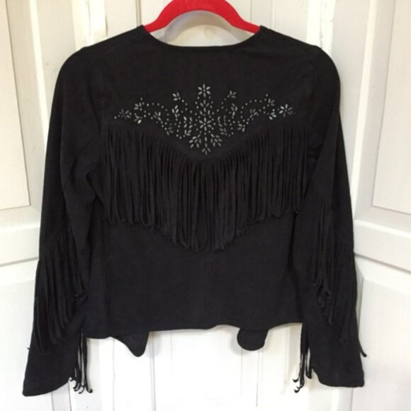 Hollister Black Faux Suede Jacket - Picture 13 of 16